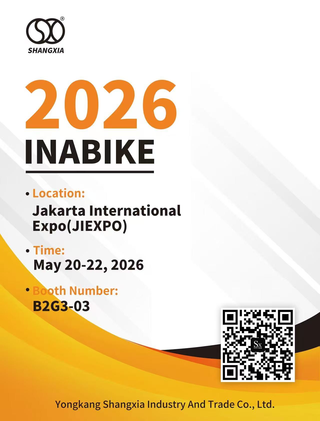 Exposition Inabike 2026, l'amortisseur de moto SXJZ arrive !