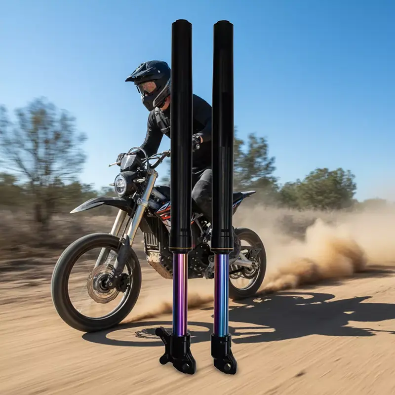 Amortisseur inversé fait sur commande de moto de fourche avant de couleur d'arc-en-ciel